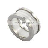 Wholesale 2014 New Fashion High Quality Stainless Steel Men Ceramic Ring From Jewelry Manufacturer thumbnail-1