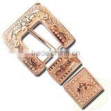 Flowered Rhinestone Pin Belt Buckle