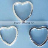Elegant Design Nickel Color Heart Shape Key Ring thumbnail-1