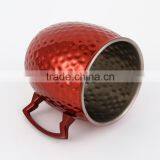 550 ml Hammered Red Moscow Copper Mugs,mule Mug Can Holds Vodka thumbnail-3