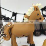 New Arrival Custom Horse LED Keychain With Sound Light Key Holder