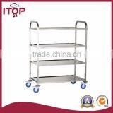 Stainless Steel Square Tube Wine Trolley thumbnail-1