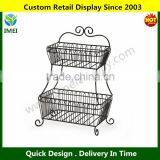Countryside 2-Tier Flat-Back Basket, Antique Black YM5-1149 thumbnail-1