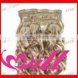 Tangle Free Wholesale Rapunzel Hair Extensions Clip in Curly Hair Extension Remy Clip in Hair Extension