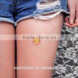 Custom Flash Body Water Transfer Rhinestone Gold Tattoo Clothes Crystal Metallic Cartoon Tattoo Stickers thumbnail-2