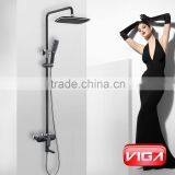White/Black/Chrome Shower Column Set With ABS Shower Head thumbnail-5
