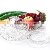 Manufacture Clear Glass Dinner Fruit Plate Embossed thumbnail-3