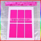 Fluorescence Magenta and Green Paper Sticker in Rectangle thumbnail-1
