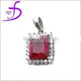 Good Quality Designer Silver Charms New Fashion Charms Ruby Gemstone Pendant thumbnail-1