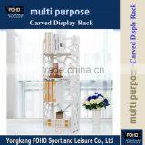 CDR1230D Wood Plastic Flower Patterened Porch Shoes Store Shelf Folding