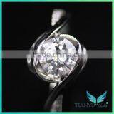 Wholesale Wedding Rings 14K 15K PT925 1ct Brililiant Round Cut Moissinite Diamond With Strong Fire thumbnail-2