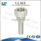 304 Stainless Steel Standard Thermowell for Industrial Bimetal Thermometers 1/2" NPT x 1/2" NPT Connection thumbnail-1