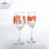 Lead Free Crystal Glassware Drinking Water Goblet Hot Selling High Quality Wine Glasses Colored Stem Goblet