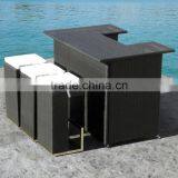 TG15-0201 Hotel Project Sea Side Wicker Bar Table and Chair Set thumbnail-2