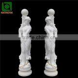 Garden Natural Marble Statue Lamps thumbnail-1
