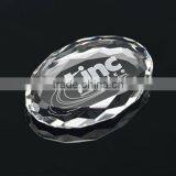 Etched Oval Crystal Paperweight/3D Crystal Paperweight thumbnail-1