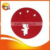 Eco Friendly Red Polyester Felt Drink Coaster for Giveaway thumbnail-1