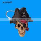 Decorative New Skeleton Crossbone Resin Pirate Skull Head Keychain thumbnail-1