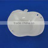 Stock Small White Ceramic Popcorn Bowl Apple Shaped Bowl thumbnail-5