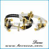 New Arrival Wholesale Multilayer Handmade Nautical Rope Hook Men Anchor Bracelet thumbnail-3