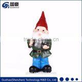 Hand Painted Christmas Garden Gnome Watering Yard Gnome thumbnail-1