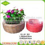 Wholesale high quality colorful decorative garden handmade wicker basket flower pot