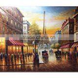 Colorful Eiffel Tower Oil Painting on Canvas thumbnail-1