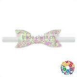 New Design Red Sequin Top Elastic Knotted Hair Band Baby Bow Headband Wholesale thumbnail-3