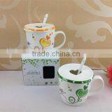 Heart Shape Ceramic Coffee Gift Mug With Spoon thumbnail-1