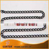 Huge Gunmetal Black Anodized Aluminum Chain Link Curb Chains thumbnail-1