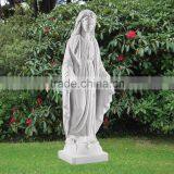 Life Size Stone Carving White Marble Virgin Mary Statues for Sale thumbnail-2