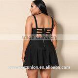 2017 Hot Sale Plus Size Deep V-neck Sexy Dress Clothing for Fat Women thumbnail-3