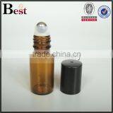 5ml Cosmetic Packaging Fragrance Perfume Brown Roll on Glass Bottle China Essential Oil Roll on Bottle Wholesale thumbnail-1