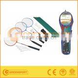 Stock 4 Players Steel Badminton Set With Net and Post OEM thumbnail-1
