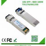 10Gb/s 10km BiDi SFP+ Transceiver Hot Pluggable, Single LC, +3.3V, 1270nm /1330nm CWDM DFB, DDM