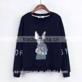 Newest Design Pullover O-neck Hoody With Animal Printing for Women thumbnail-5