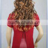 Fashion Design Printing And Hot Drilling Milk Silk Lady's Blouse thumbnail-2