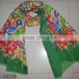 Fashion Designer Shawl With Flower Printing as Twill Pattern thumbnail-1