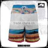 OEM Blue Beach Short Service Digital Printing 4 Way Stretch Board Shorts thumbnail-1