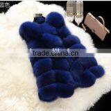 CN-R-13 China Supplier Womens Luxury Long Red Fox Gilet Real Silver Fox Fur Vests thumbnail-5