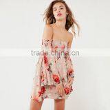 Smocked Bodice Full Sleeve Mini Dress SS18 Floral Printed Womenswear thumbnail-6