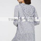 Wholesale Womens Irregular Fashion Stripes Cardigan Sweater From Shantou thumbnail-4