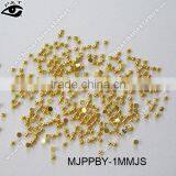 Metal Dome Studs Half Round Studs 1MM Gold Round Beads for Nail Art thumbnail-1
