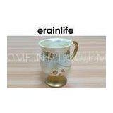 Small Hand Washing Cup With Gold Flower Pattern Jewish Ceremonial Objects