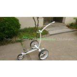 White Stainless Steel Golf Trolley With 400W Brushless Motors