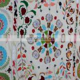Wholesale New Design White Base Suzani Hand Embroidered Wall Hanging Tapestry thumbnail-6