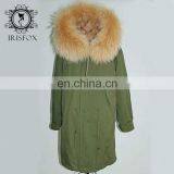 Women Jackets Warm Fox Fur Collar Hooded Long Italian Fox Fur Lined Coats thumbnail-6