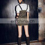 Military Uniform High Waist Dress-skirt With a Choker thumbnail-6
