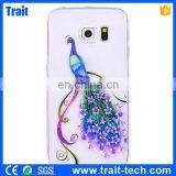Paypal Accept Crafts Flower Pattern Soft PU Case for Samsung Galaxy S6 Edge G9250 thumbnail-2