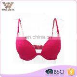 2016 classy nylon young ladies sexy push-up bra with lace design